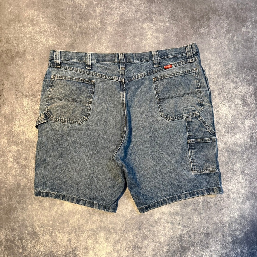 Vintage Wrangler Carpenter Denim Shorts Mens 42 Blue Heavyweight Workwear Cotton
